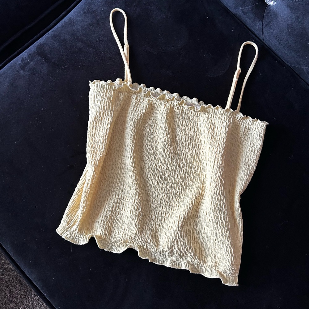 Levis yellow crop top / cami